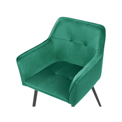 Conjunto de 2 cadeiras de jantar JASMIN Veludo Verde esmeralda
