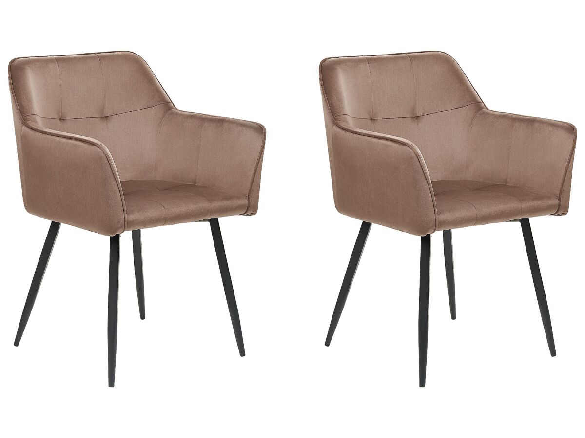 Beliani Silla de comedor JASMIN Marrón