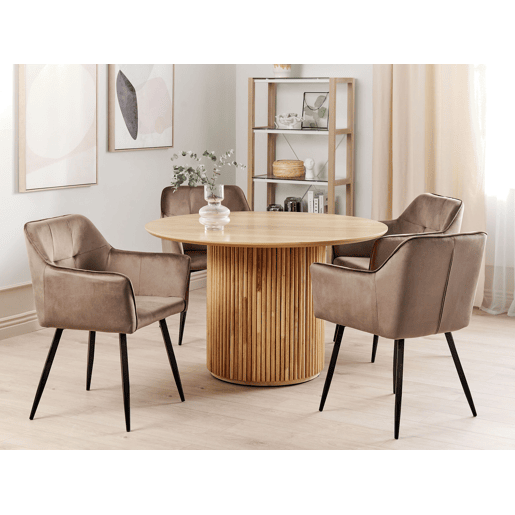 Conjunto de 2 cadeiras de jantar JASMIN Veludo Castanho