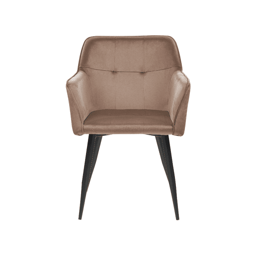 Conjunto de 2 cadeiras de jantar JASMIN Veludo Castanho