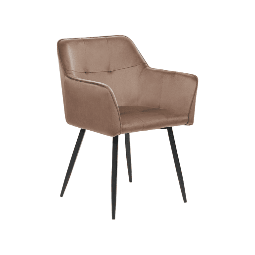 Conjunto de 2 cadeiras de jantar JASMIN Veludo Castanho