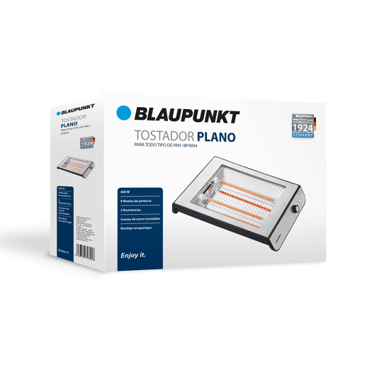 Torradeira plana de aço inoxidável Blaupunkt 600w