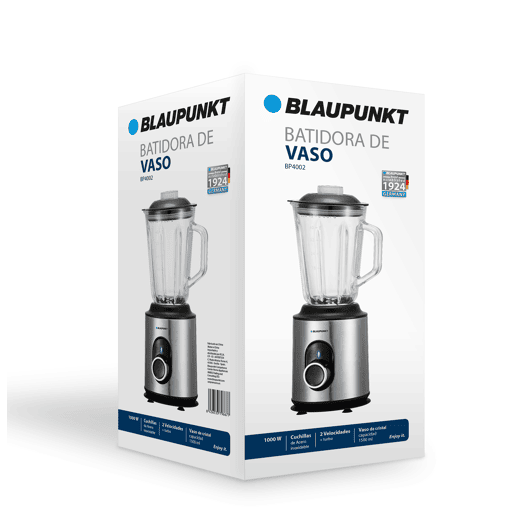 Liquidificadora de vidro Blaupunkt - 1000w - copo de vidro 1500ml - Aço inoxidável