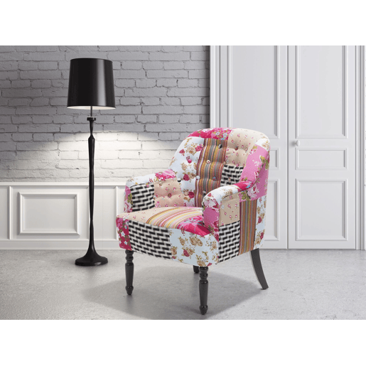 Poltrona MANDAL Tecido Rosa Poltrona MANDAL Tecido Rosa