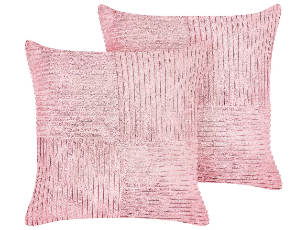 Beliani Cojín decorativo MILLET 43x43 Rosa
