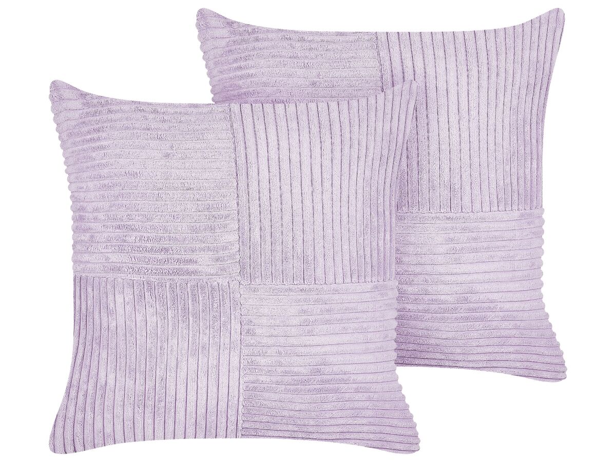 Beliani Cojín decorativo MILLET 43x43 Violeta