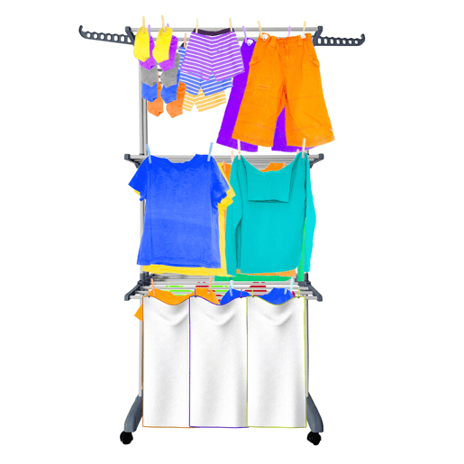 Estendal de roupa dobrável XXL 3 níveis