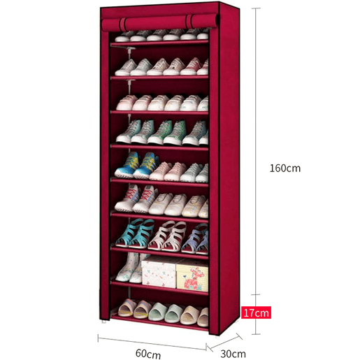 Sapateira de tecido com portas de correr 160x60x30 cm Sapateira de tecido com portas de correr 160x60x30 cm
