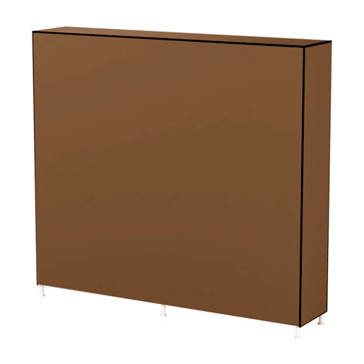Sapateira de tecido com portas de zíper 110x120x30 cm