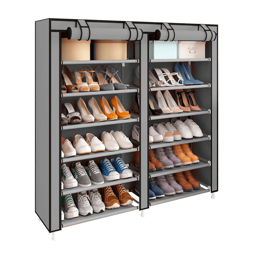 Sapateira de tecido com portas de correr 110x120x30 cm Sapateira de tecido com portas de correr 110x120x30 cm