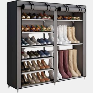 Sapateira de Tecido para Sapatos e Botas com Portas Zip 110x120x30 cm