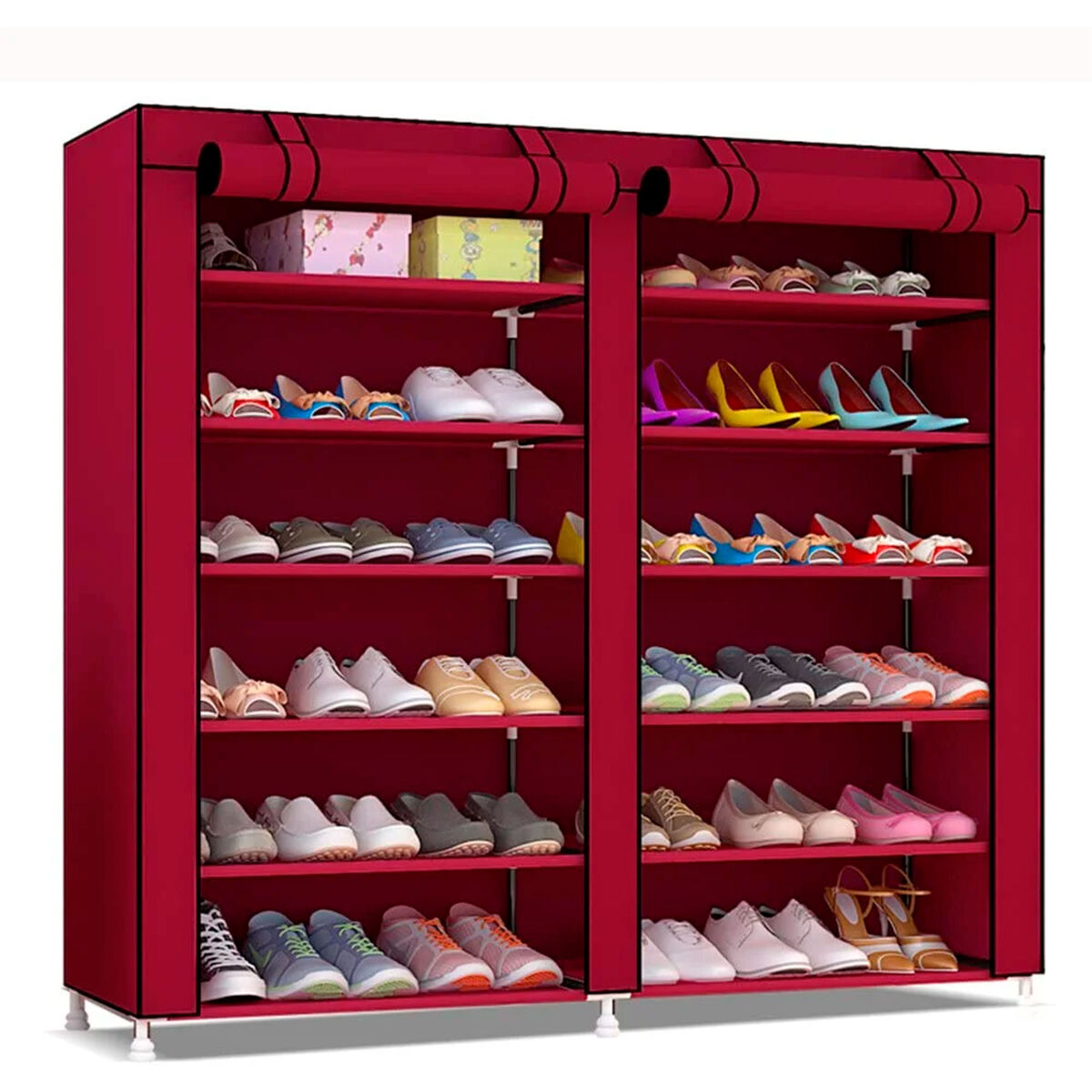 Armario Zapatero Tela con Puertas Cremallera Nyana Home 120