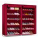 Armario Zapatero Tela con Puertas Cremallera Nyana Home 120 Armario Zapatero Tela con Puertas Cremallera Nyana Home 120 Granate