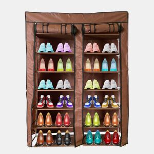 Sapateira Tecido para Calçados com 2 Portas com Zíper 125x92x28,5cm, 28 pares.