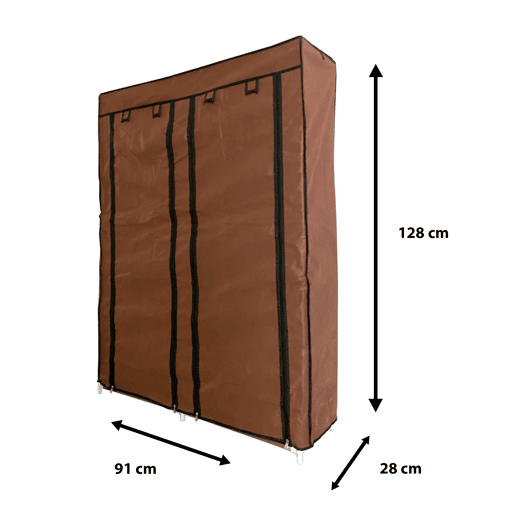 Sapateira Tecido para Calçados com 2 Portas com Zíper 125x92x28,5cm, 28 pares.