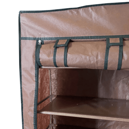 Sapateira Tecido para Calçados com 2 Portas com Zíper 125x92x28,5cm, 28 pares.