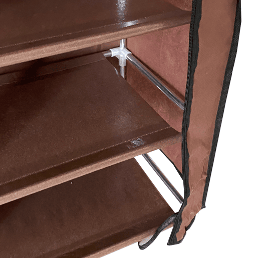 Sapateira Tecido para Calçados com 2 Portas com Zíper 125x92x28,5cm, 28 pares.