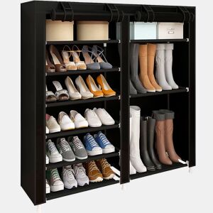 Sapateira de Tecido para Sapatos e Botas com Portas Zip 110x120x30 cm