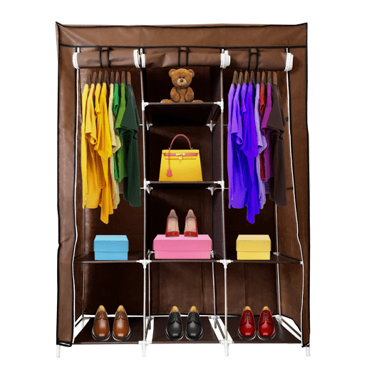Armário Penteadeira Tecido Com Portas Zip e Bolsos Laterais Nyana Home Medidas 170x127x45cm Armário Penteadeira Tecido Com Portas Zip e Bolsos Laterais Nyana Home Medidas 170x127x45cm