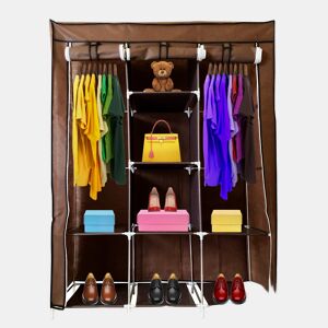 Armário Penteadeira Tecido Com Portas Zip e Bolsos Laterais Nyana Home Medidas 170x127x45cm