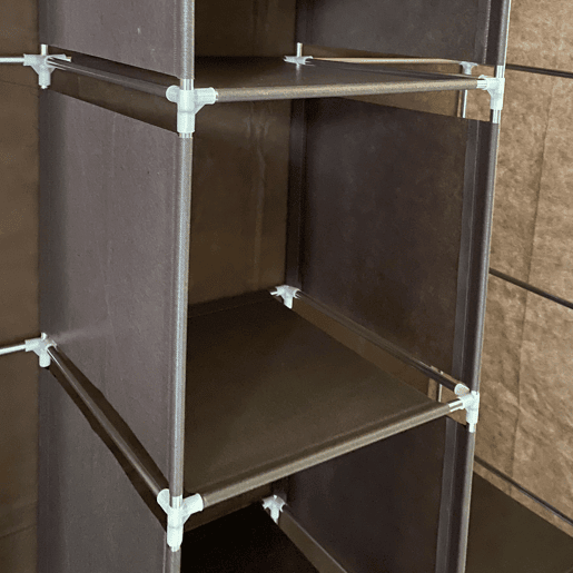 Armário Penteadeira Tecido Com Portas Zip e Bolsos Laterais Nyana Home Medidas 170x127x45cm Armário Penteadeira Tecido Com Portas Zip e Bolsos Laterais Nyana Home Medidas 170x127x45cm