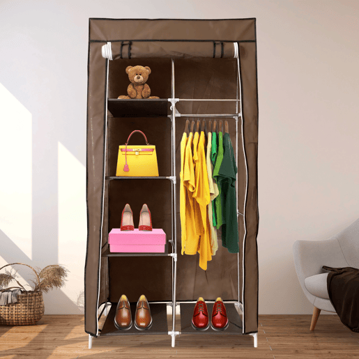 Armário Penteadeira Tecido Com Portas Zip e Bolsos Laterais Nyana Home Medidas 170x105x45cm