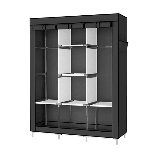 Armário Penteadeira Tecido Com Portas Zip e Bolsos Laterais Nyana Home Medidas 170x127x45cm Armário Penteadeira Tecido Com Portas Zip e Bolsos Laterais Nyana Home Medidas 170x127x45cm
