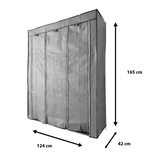 Armário Penteadeira Tecido Com Portas Zip Nyana Home Mede 170x130x45cm