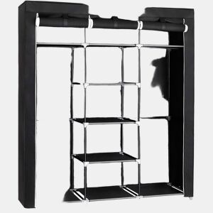 Guarda-roupa Tecido Nyana Home 170x150x45cm, 3 portas, 7 furos, 1 guarda-roupa