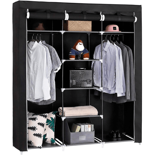 Guarda-roupa Tecido Nyana Home 170x150x45cm, 3 portas, 7 furos, 1 guarda-roupa Guarda-roupa Tecido Nyana Home 170x150x45cm, 3 portas, 7 furos, 1 guarda-roupa