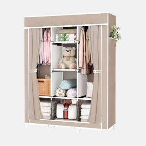 Armário Penteadeira Tecido Com Portas Zip e Bolsos Laterais Nyana Home Medidas 170x127x45cm