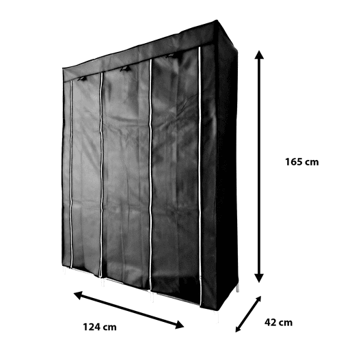 Armário Penteadeira Tecido Com Portas Zip Nyana Home Mede 170x130x45cm
