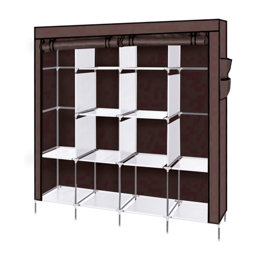 Guarda-roupa Tecido Com Portas Zip e Bolsos Laterais Nyana Home Medidas 170x167x45cm Guarda-roupa Tecido Com Portas Zip e Bolsos Laterais Nyana Home Medidas 170x167x45cm