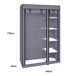 Armario Vestidor de Tela Con Puertas de Cremallera Nyana Home 110 Armario Vestidor de Tela Con Puertas de Cremallera Nyana Home 110 Gris