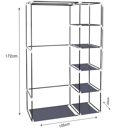 Armário Penteadeira Tecido Com Portas Zip Nyana Home Mede 170x110x45cm