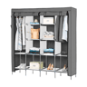 Guarda-roupa Tecido Com Portas Zip e Bolsos Laterais Nyana Home Medidas 170x167x45cm