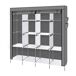 Armario Vestidor Tela Con Puertas Cremallera Nyana Home 167 Armario Vestidor Tela Con Puertas Cremallera Nyana Home 167 Gris