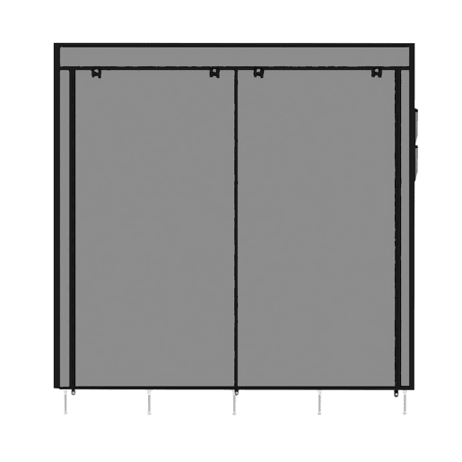 Guarda-roupa Tecido Com Portas Zip e Bolsos Laterais Nyana Home Medidas 170x167x45cm Guarda-roupa Tecido Com Portas Zip e Bolsos Laterais Nyana Home Medidas 170x167x45cm