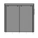 Armario Vestidor Tela Con Puertas Cremallera Nyana Home 167 Armario Vestidor Tela Con Puertas Cremallera Nyana Home 167 Gris