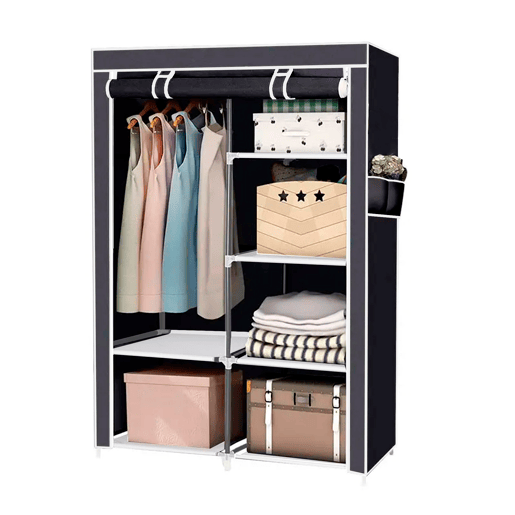 Armário Penteadeira Tecido Com Portas Zip e Bolsos Laterais Nyana Home Medidas 170x105x45cm Armário Penteadeira Tecido Com Portas Zip e Bolsos Laterais Nyana Home Medidas 170x105x45cm
