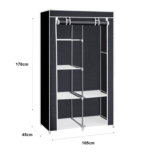 Armário Penteadeira Tecido Com Portas Zip e Bolsos Laterais Nyana Home Medidas 170x105x45cm Armário Penteadeira Tecido Com Portas Zip e Bolsos Laterais Nyana Home Medidas 170x105x45cm