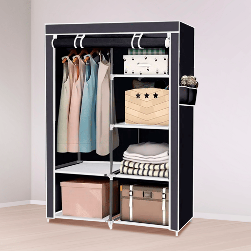 Armário Penteadeira Tecido Com Portas Zip e Bolsos Laterais Nyana Home Medidas 170x105x45cm Armário Penteadeira Tecido Com Portas Zip e Bolsos Laterais Nyana Home Medidas 170x105x45cm