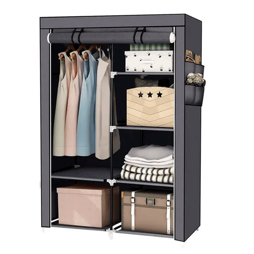 Armário Penteadeira Tecido Com Portas Zip e Bolsos Laterais Nyana Home Medidas 170x105x45cm