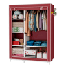 Guarda-roupa de tecido com bolsos laterais 170x105x45 cm