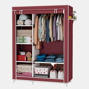 Guarda-roupa de tecido com bolsos laterais 170x105x45 cm