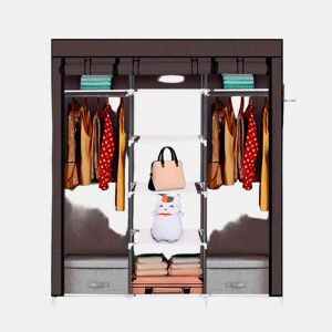 Guarda-roupa Tecido Nyana Home 170x150x45cm, 3 portas, 7 furos, 1 guarda-roupa