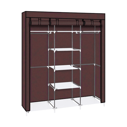 Guarda-roupa Tecido Nyana Home 170x150x45cm, 3 portas, 7 furos, 1 guarda-roupa Guarda-roupa Tecido Nyana Home 170x150x45cm, 3 portas, 7 furos, 1 guarda-roupa