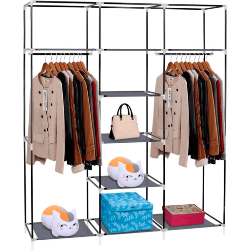 Guarda-roupa Tecido Nyana Home 170x150x45cm, 3 portas, 7 furos, 1 guarda-roupa Guarda-roupa Tecido Nyana Home 170x150x45cm, 3 portas, 7 furos, 1 guarda-roupa