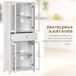 Alacena de Cocina MDF, Vidrio Templado HOMCOM, hogar - cocina Alacena de Cocina MDF, Vidrio Templado HOMCOM, hogar - cocina Blanco