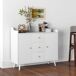 Aparador de Salón Melamina de Madera HOMCOM Aparador de Salón Melamina de Madera HOMCOM Blanco